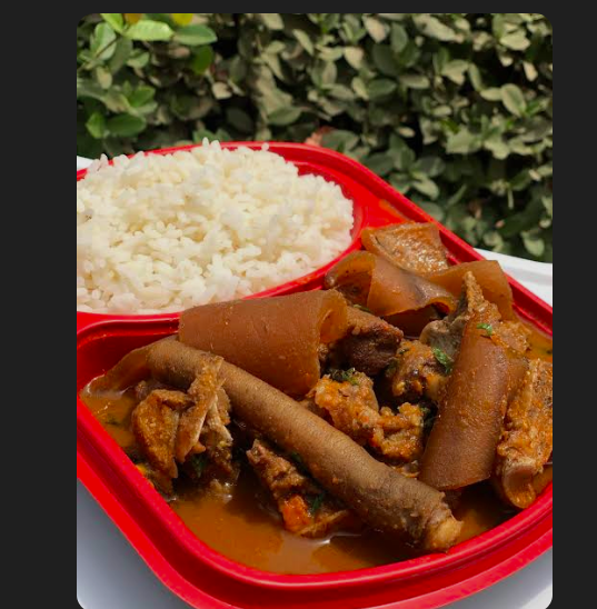 cow tail pepper soup with rice